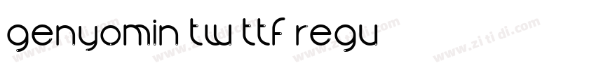 GenYoMin TW TTF Regu字体转换